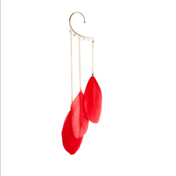 Ear Clip In Red - Picture 2 of 5